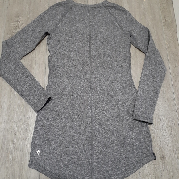 Ivivva by Lululemon Set To Go Reversible Heather Grey/Black Shirt Dress Girls 12 - Picture 5 of 8